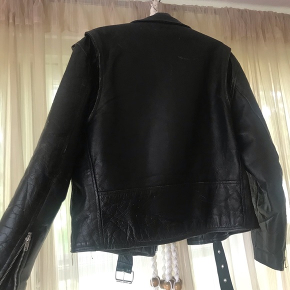 Oversized Leather Moto Jacket - Picture 4 of 6